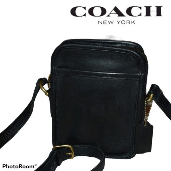 1995 Vintage Coach Black Leather Crossbody bag - Picture 2 of 8